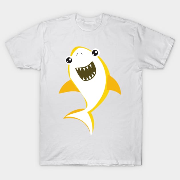 Cute Shark, Little Shark, Yellow Shark, Sea Animal T-Shirt by Jelena Dunčević